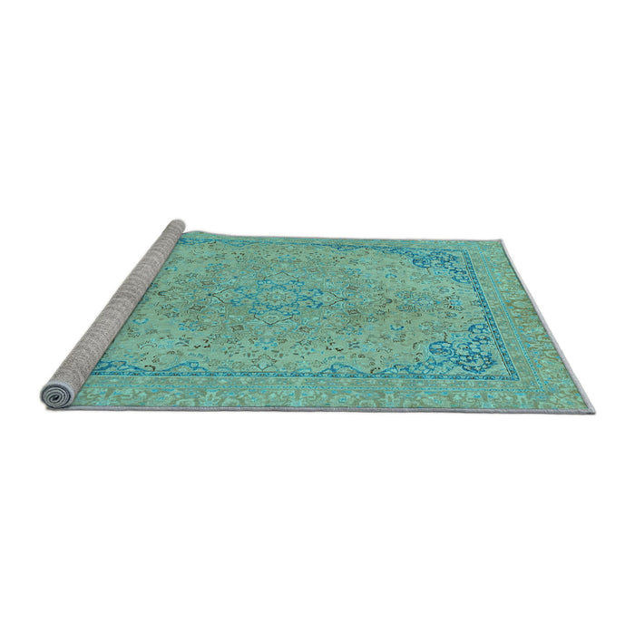 Sideview of Machine Washable Abstract Light Blue Modern Rug, wshabs2816lblu