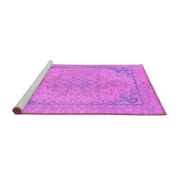 Sideview of Machine Washable Abstract Purple Modern Area Rugs, wshabs2816pur