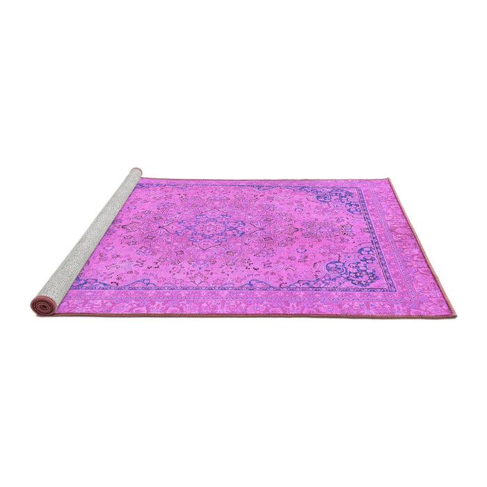 Sideview of Machine Washable Abstract Purple Modern Area Rugs, wshabs2816pur