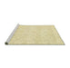 Sideview of Machine Washable Abstract Mustard Yellow Rug, wshabs2817