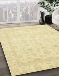 Abstract Mustard Yellow Modern Rug, abs2817