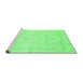 Sideview of Machine Washable Abstract Emerald Green Modern Area Rugs, wshabs2817emgrn