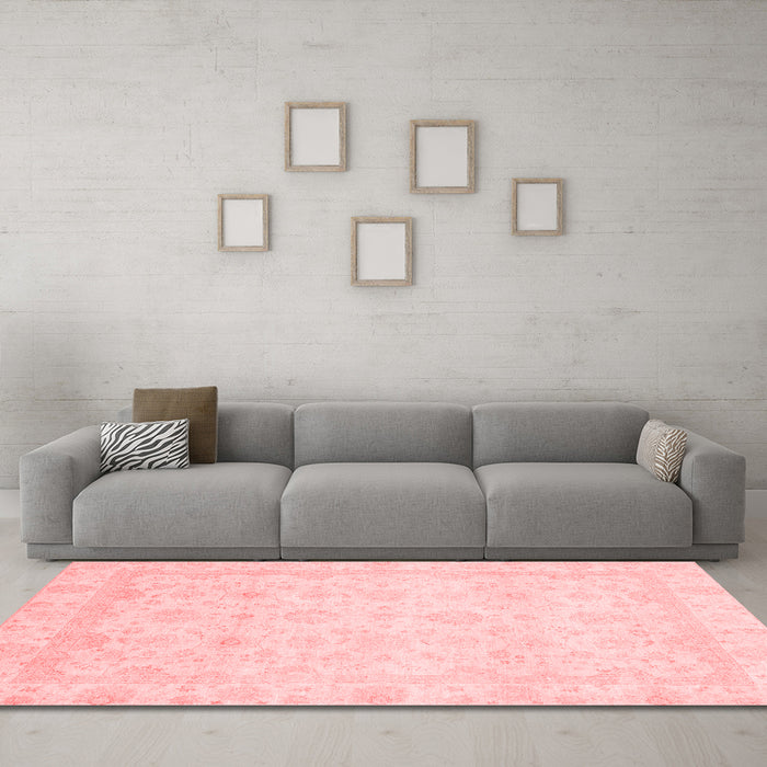 Modern Red Washable Rugs