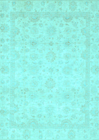 Abstract Light Blue Modern Rug, abs2817lblu