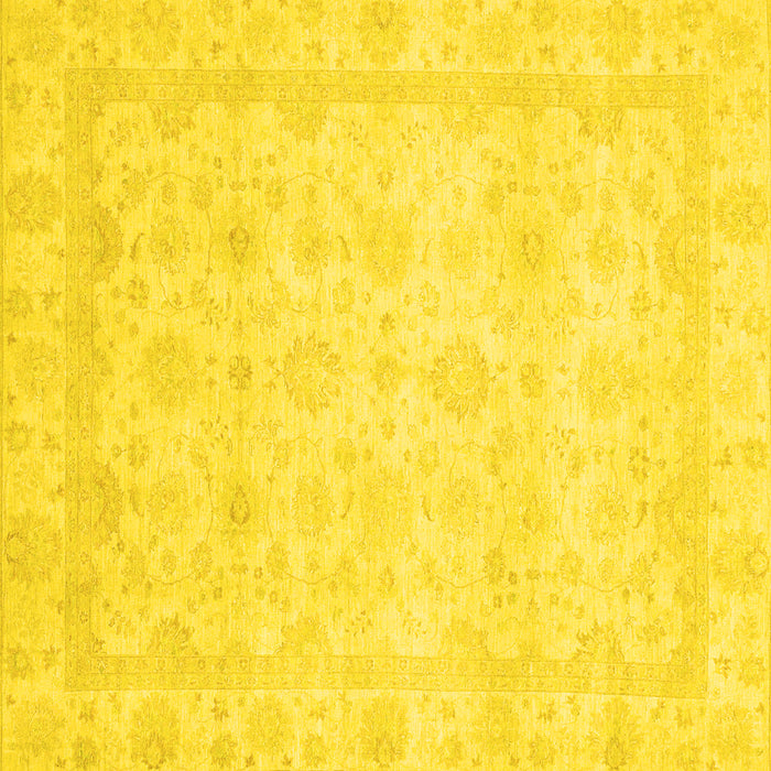 Square Abstract Yellow Modern Rug, abs2817yw