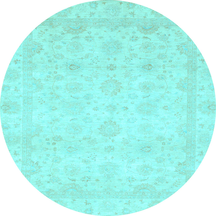 Round Machine Washable Abstract Light Blue Modern Rug, wshabs2817lblu