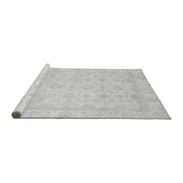 Sideview of Machine Washable Abstract Gray Modern Rug, wshabs2817gry