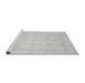 Sideview of Machine Washable Abstract Gray Modern Rug, wshabs2817gry