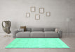 Machine Washable Abstract Turquoise Modern Area Rugs in a Living Room,, wshabs2817turq