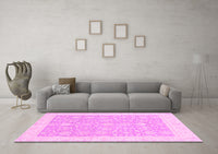 Machine Washable Oriental Pink Traditional Rug, wshabs2818pnk