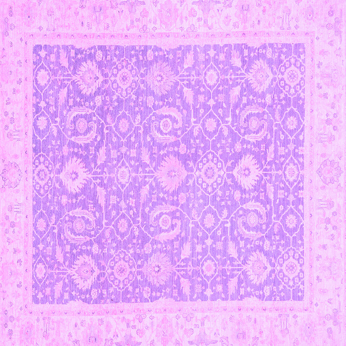 Square Machine Washable Oriental Purple Traditional Area Rugs, wshabs2818pur