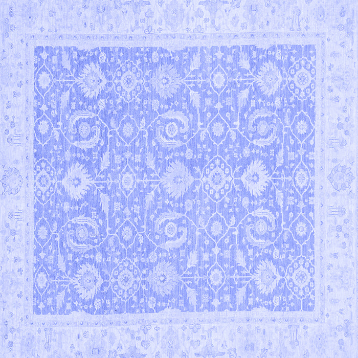 Square Oriental Blue Traditional Rug, abs2818blu