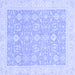 Square Oriental Blue Traditional Rug, abs2818blu