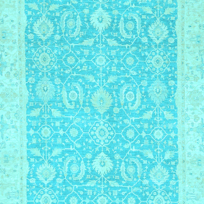 Machine Washable Oriental Light Blue Traditional Rug, wshabs2818lblu