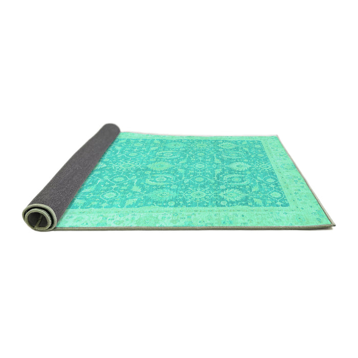 Sideview of Oriental Turquoise Traditional Rug, abs2818turq