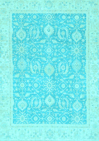 Oriental Light Blue Traditional Rug, abs2818lblu