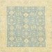 Square Machine Washable Abstract Sage Green Rug, wshabs2818