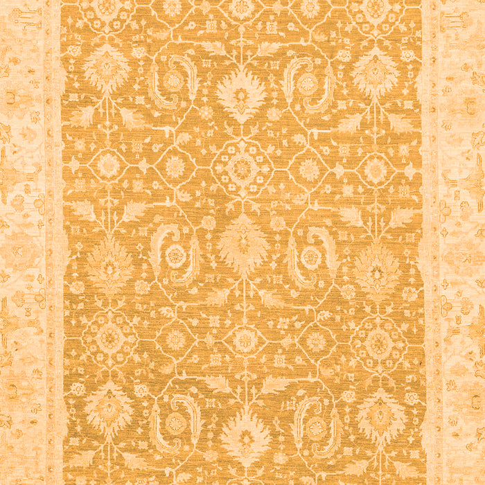 Machine Washable Oriental Orange Traditional Area Rugs, wshabs2818org