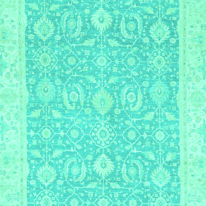 Machine Washable Oriental Turquoise Traditional Area Rugs, wshabs2818turq