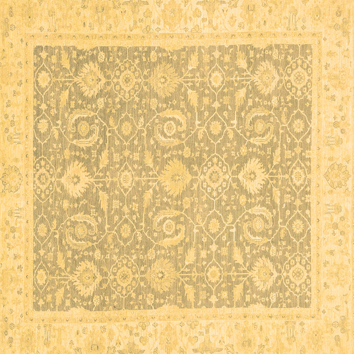 Square Machine Washable Oriental Brown Traditional Rug, wshabs2818brn