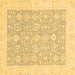 Square Oriental Brown Traditional Rug, abs2818brn