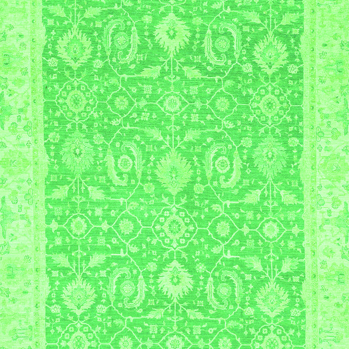 Machine Washable Oriental Green Traditional Area Rugs, wshabs2818grn