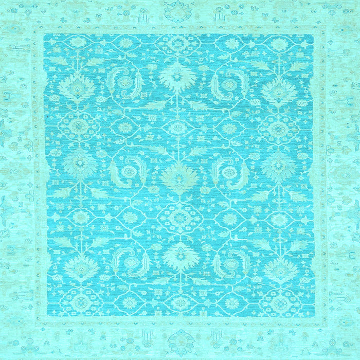 Square Oriental Light Blue Traditional Rug, abs2818lblu