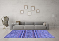 Machine Washable Abstract Blue Modern Rug, wshabs2819blu