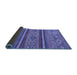 Sideview of Abstract Blue Modern Rug, abs2819blu