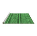 Sideview of Machine Washable Abstract Emerald Green Modern Area Rugs, wshabs2819emgrn