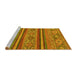 Sideview of Machine Washable Abstract Yellow Modern Rug, wshabs2819yw