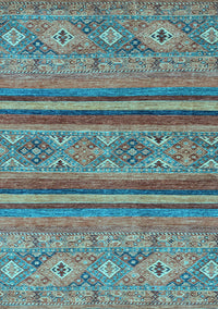 Abstract Light Blue Modern Rug, abs2819lblu