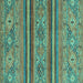 Square Abstract Turquoise Modern Rug, abs2819turq