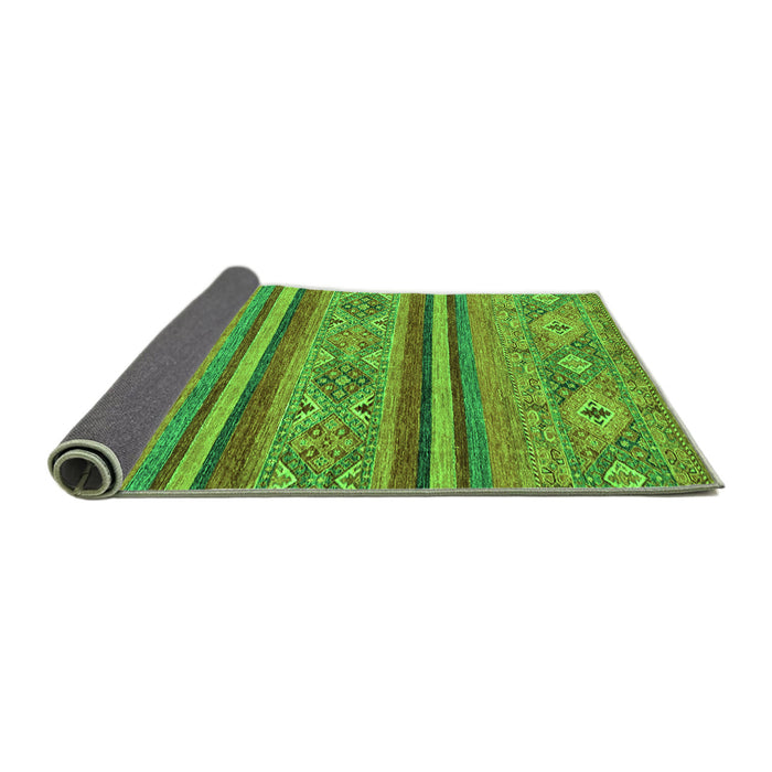 Sideview of Abstract Green Modern Rug, abs2819grn