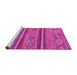 Sideview of Machine Washable Abstract Pink Modern Rug, wshabs2819pnk