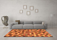 Machine Washable Oriental Orange Modern Rug, wshabs281org