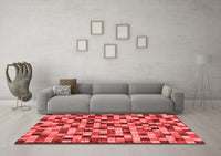 Machine Washable Oriental Red Modern Rug, wshabs281red