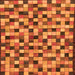 Square Oriental Orange Modern Rug, abs281org