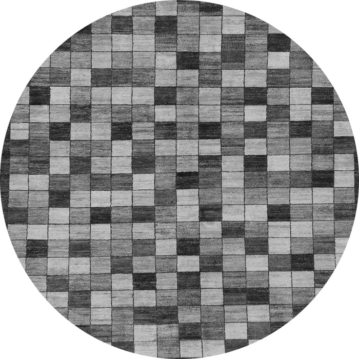 Round Oriental Gray Modern Rug, abs281gry