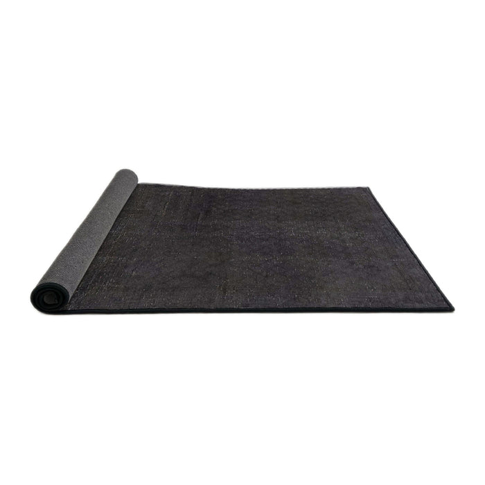 Sideview of Abstract Black Modern Rug, abs2820