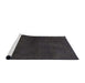 Sideview of Machine Washable Abstract Black Rug, wshabs2820