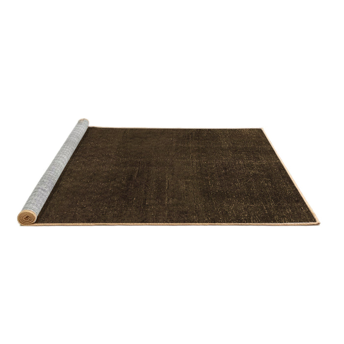 Sideview of Machine Washable Abstract Brown Modern Rug, wshabs2820brn