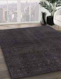 Abstract Black Modern Rug, abs2820