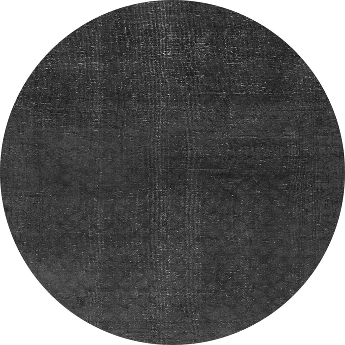 Round Machine Washable Abstract Gray Modern Rug, wshabs2820gry