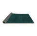 Sideview of Abstract Turquoise Modern Rug, abs2820turq