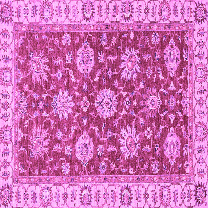 Square Machine Washable Oriental Purple Traditional Area Rugs, wshabs2821pur