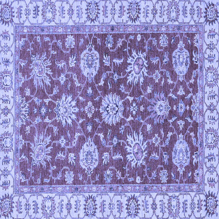 Square Machine Washable Oriental Blue Traditional Rug, wshabs2821blu