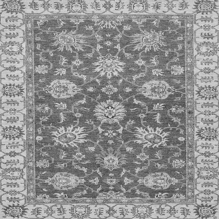 Square Oriental Gray Traditional Rug, abs2821gry