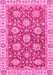 Machine Washable Oriental Pink Traditional Rug, wshabs2821pnk