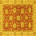 Square Oriental Yellow Traditional Rug, abs2821yw